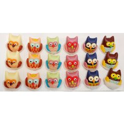 Owls (18 pcs, total approx. - 450 g)