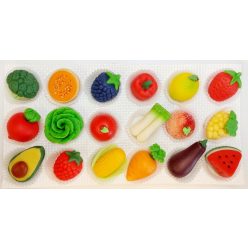 Vegetables & Fruits (18 pcs, total approx. - 375 g)