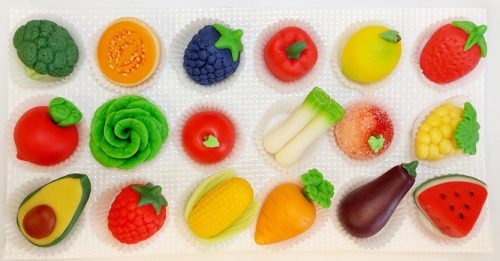 Vegetables & Fruits (18 pcs, total approx. - 375 g)