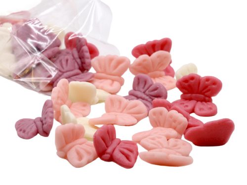 Mixed Small Pink Butterfly (40 pcs total weight approx. - 80 g)