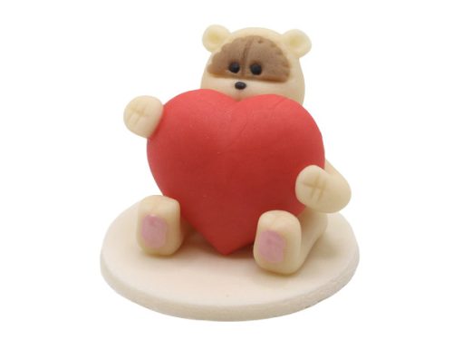 Medium Beige Teddy with Heart 35 g